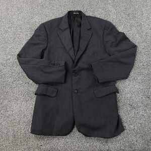 Vito Rufolo Jacket‎ Mens 42 Black Wool Button Blazer Sport Over Coat Suit Italy